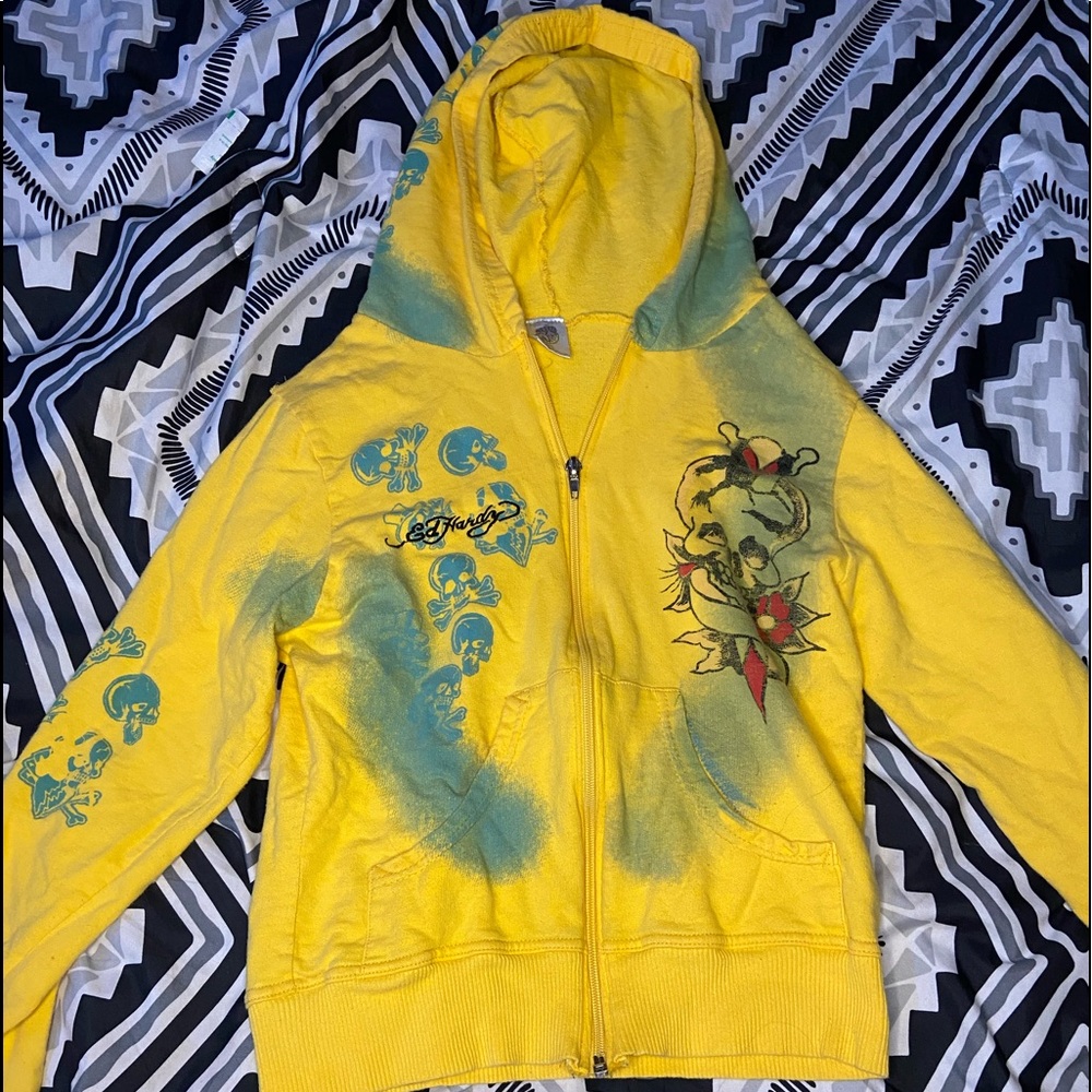 ☼ Ed Hardy by christian audigier ~ zip-up hoodie ☼